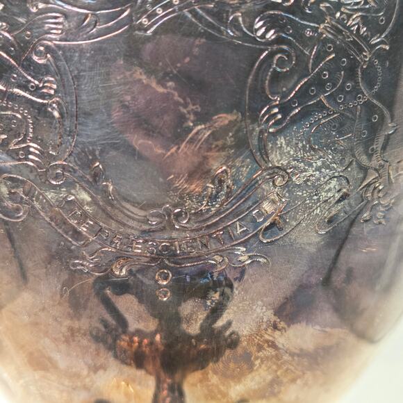 Early 20thC Silverplate Ram Head Beverage Urn Samovar w Lid & Working Spigot - Picture 3 of 16